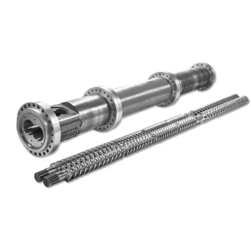 Cilindru paralel cu două șuruburi rotative Cilindru paralel cu două șuruburi rotative